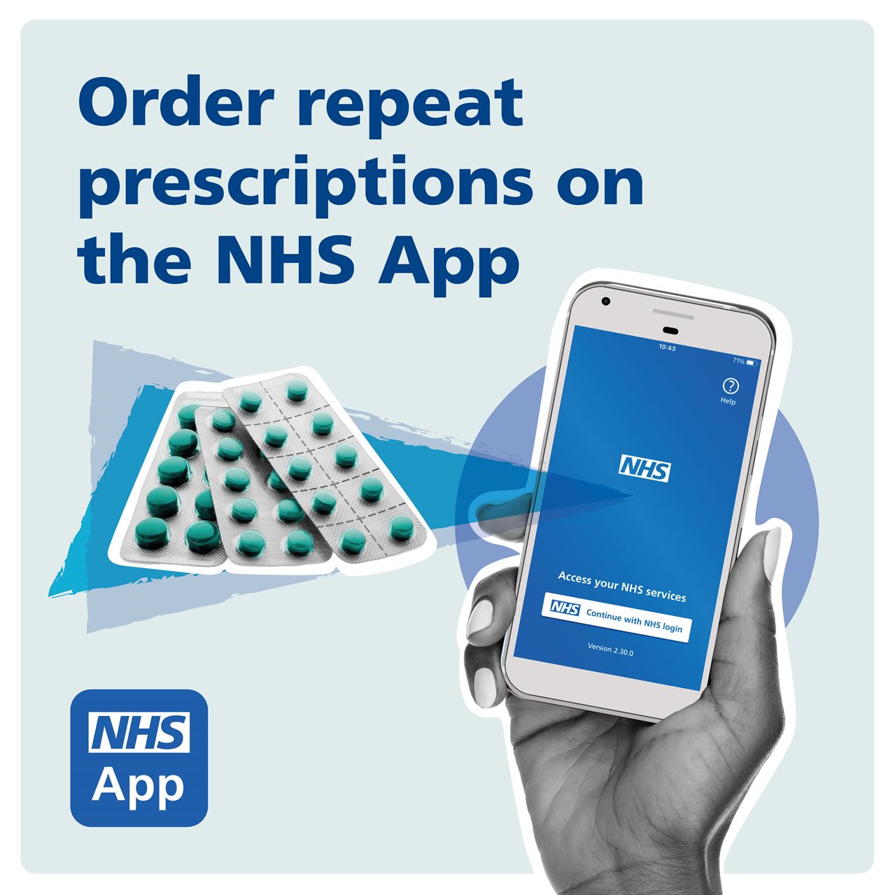 Order repeat prescriptions NHS APP