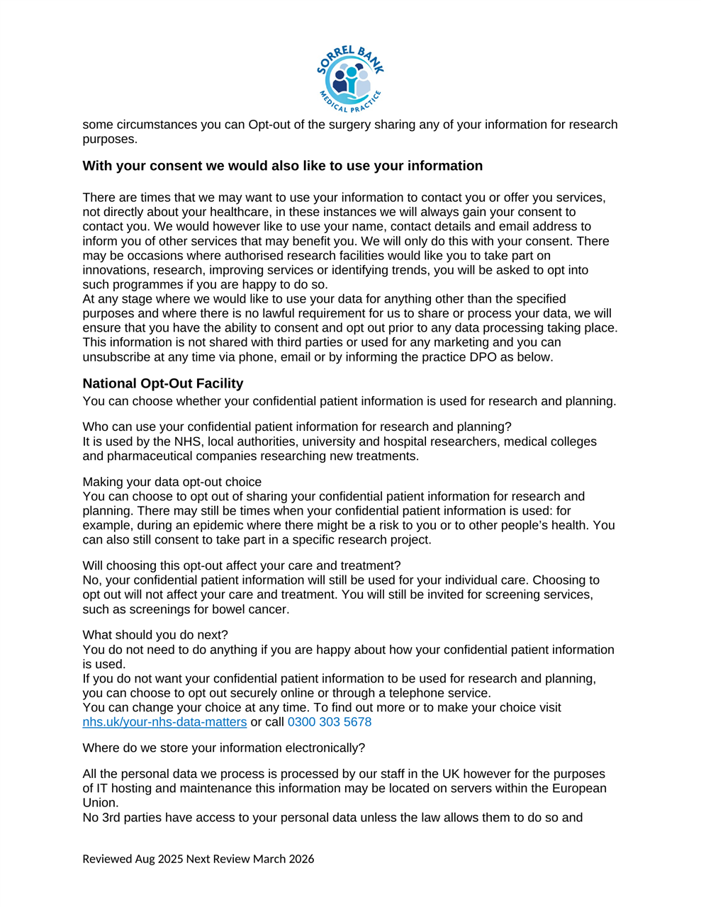 Patient Privacy Notice page 7