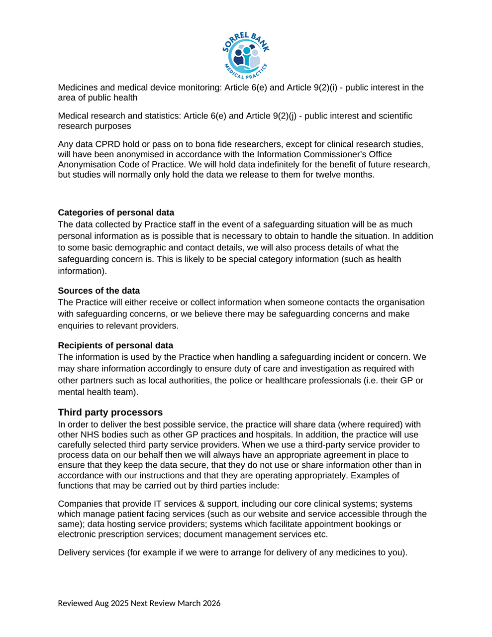 Patient Privacy Notice page 5